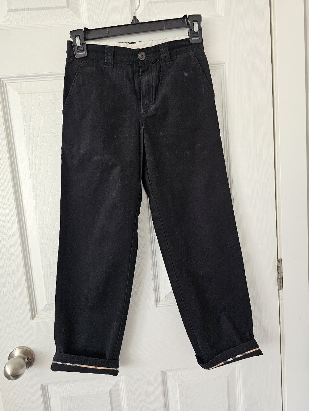 Burberry Kids Black Chino Pants. Size 10y/140cm